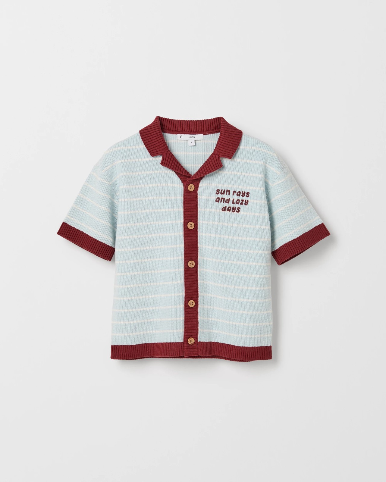 Australian Cotton Knit Shirt  - Light Blue 5 of 6