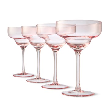 4 Pink Margarita Glasses - Anko