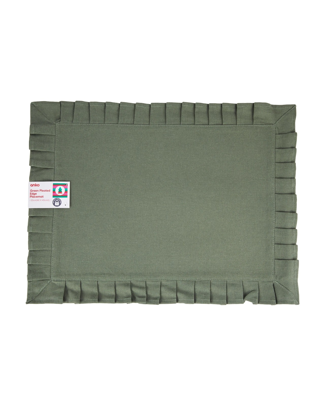 Anko Green Pleated Edge Placemat 3 of 3