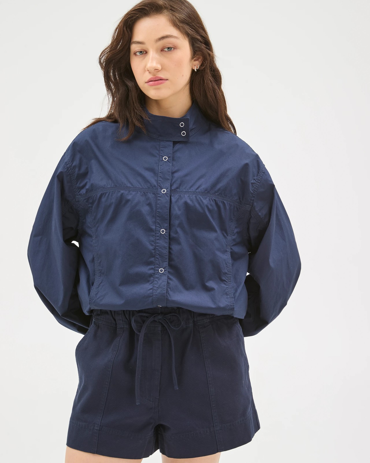 Lily Loves Australian Cotton Gathered Detail Jacket - Deep Navy 4 of 5