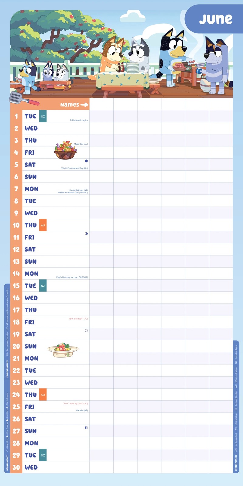 Bluey 2027 Family Planner Calendar 2 of 2