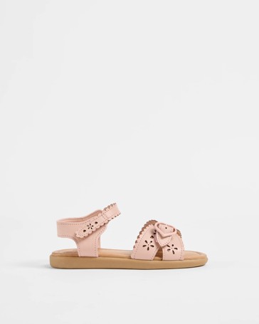 Girls Junior Scallop Laser Cut Sandal