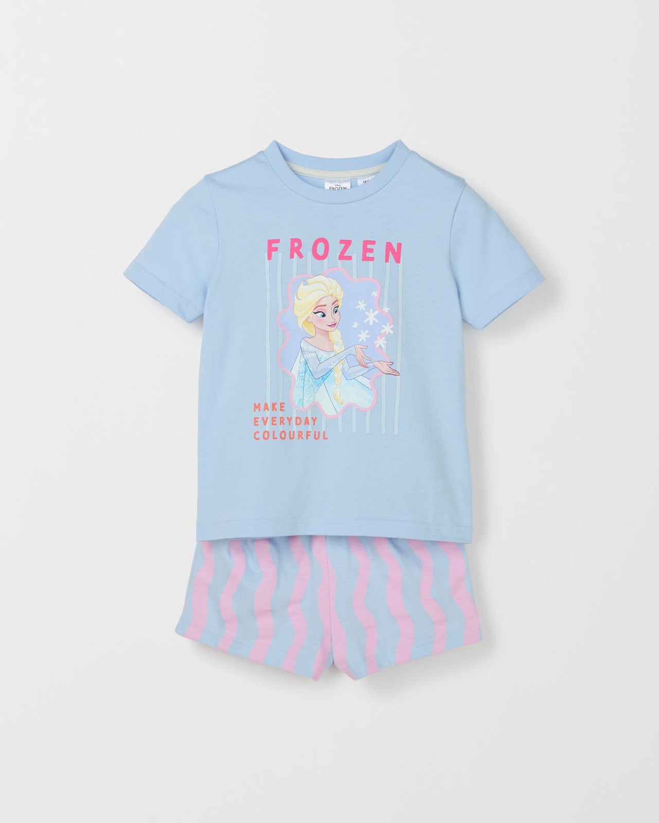 Disney Frozen Organic Cotton 2 Pack Younger Girls Pyjama Set 5 of 5