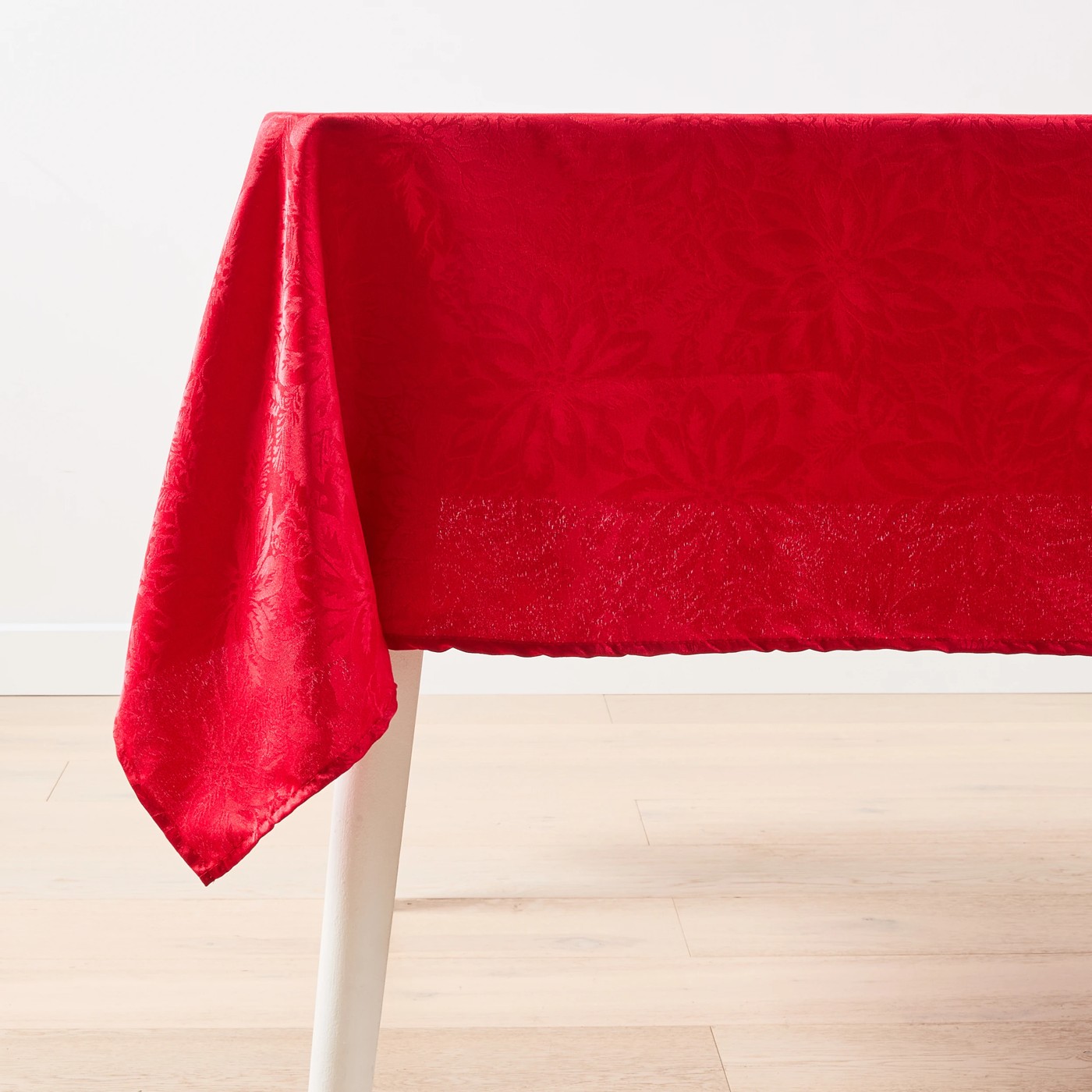 Anko Red Poinsettia Tablecloth 3 of 6