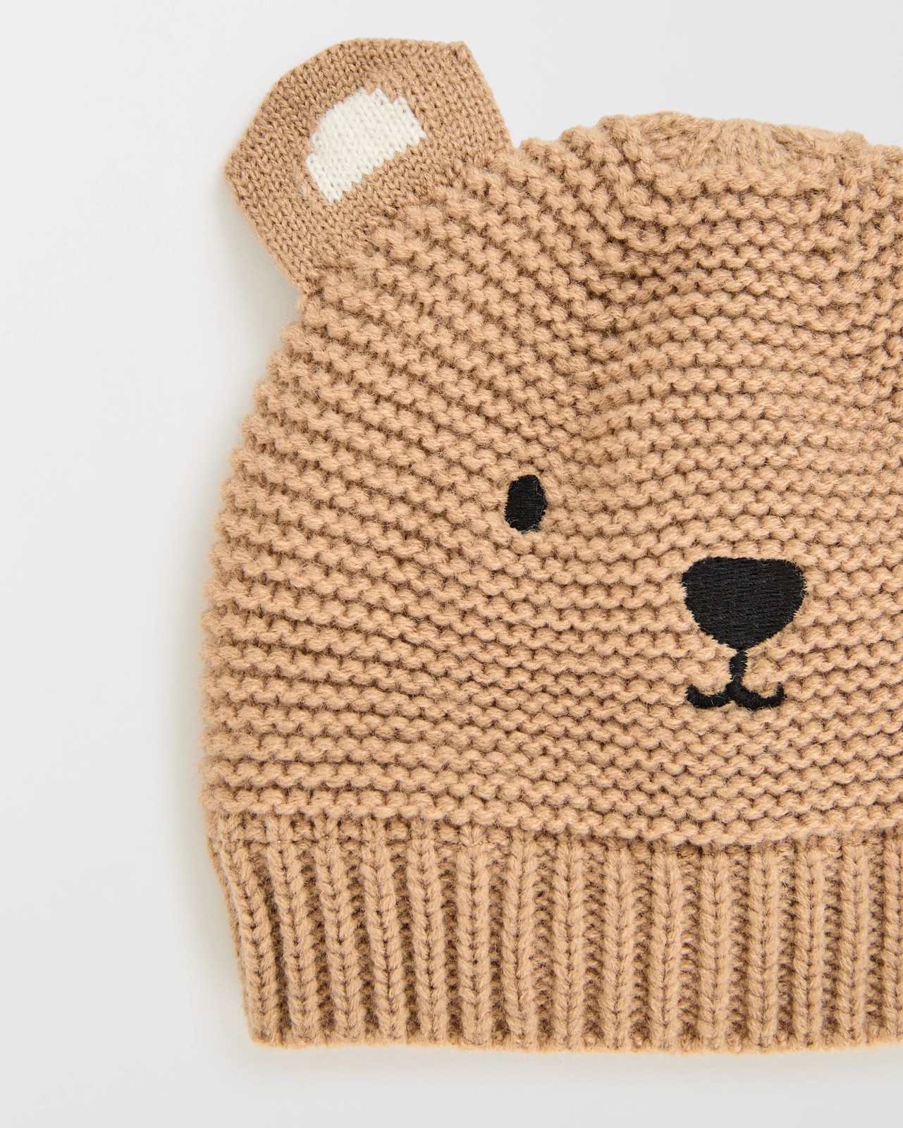 Baby Embroidered Bear Beanie 2 of 2