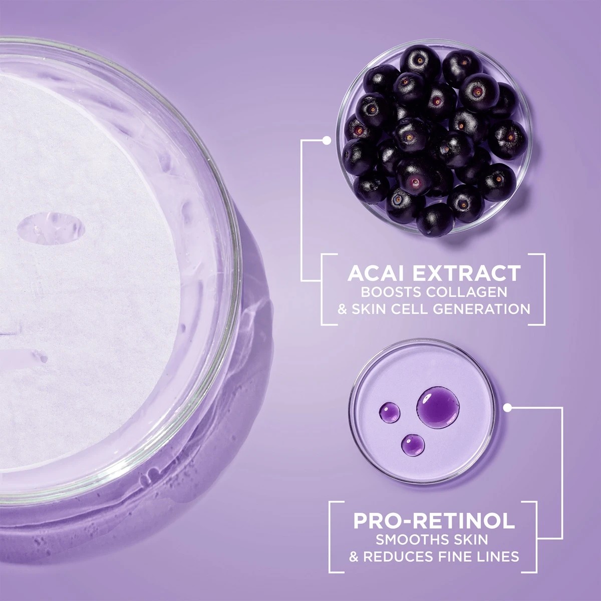 Garnier SkinActive Smoothing Serum Mask 28g - Glycerin, Pro-Retinol and Acai Extract 3 of 6