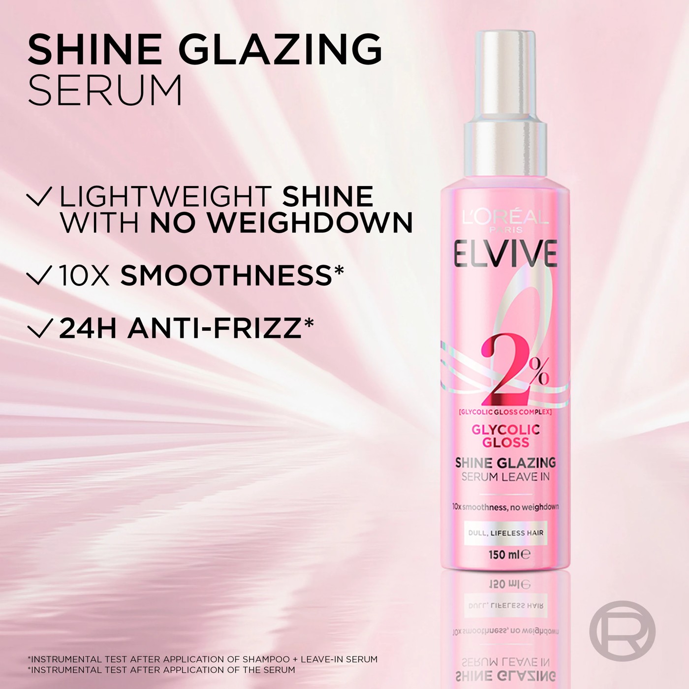 L'Oreal Paris Elvive 2% Glycolic Gloss Shine Glazing Serum 150ml 4 of 5