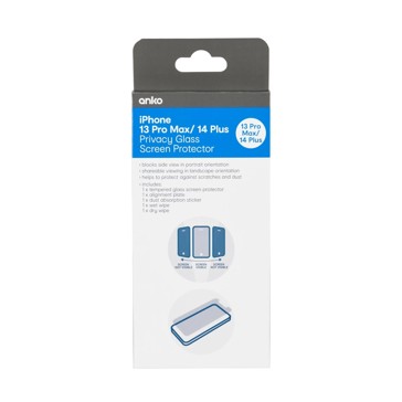 iPhone 13 Pro Max Privacy Hardened Glass Screen Protector - Anko