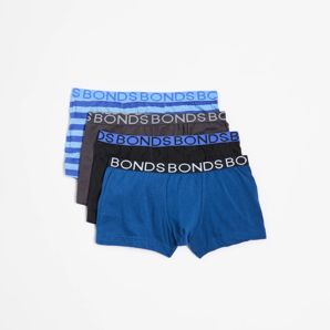 Bonds Older Boys Trunks 4 Pack