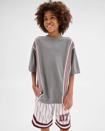 Australian Cotton Oversized Sports Tape T-Shirt
