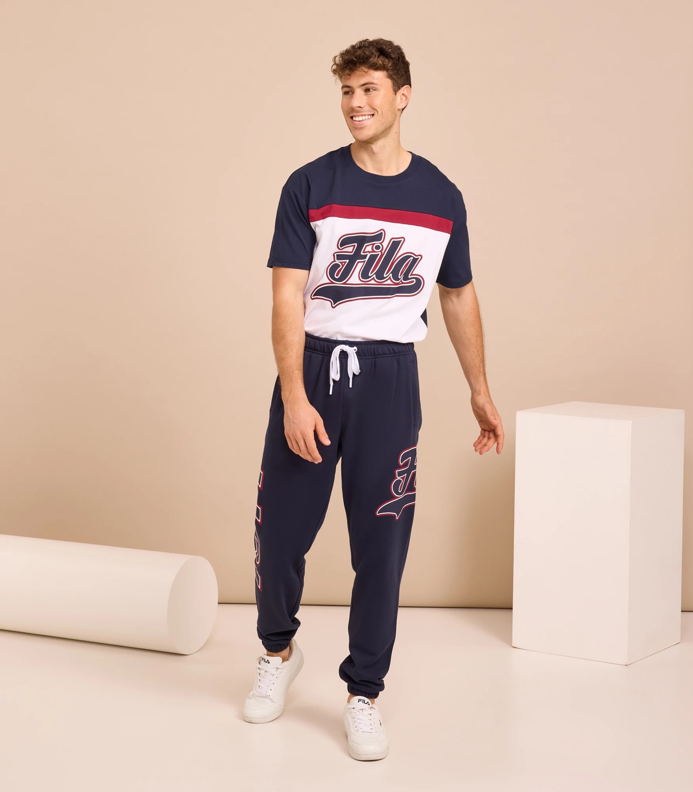 Fila Unisex UC2.Zero Brushed Fleece Pants / Trackpants / Tracksuit Pants -  Sandstorm