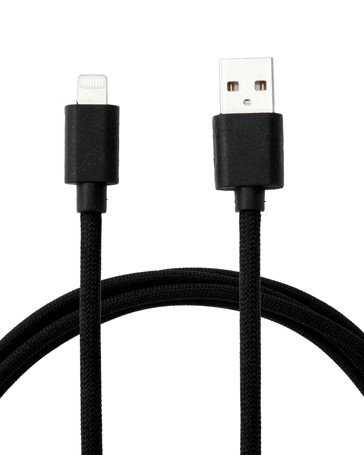 Anko USB to Lightning Braided Cable - 2m - Black