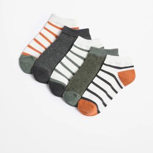 Boys Low Cut Socks 5 Pack - Maxx - Stripe