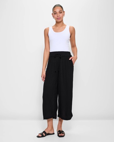 Resort Crinkle Wide Leg Pants