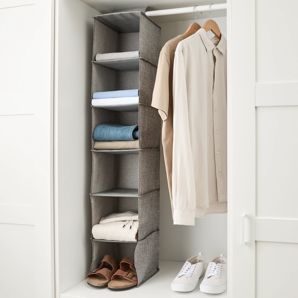 Hanging Organiser, 6 Shelf Linen Look - Anko thumbnail 2