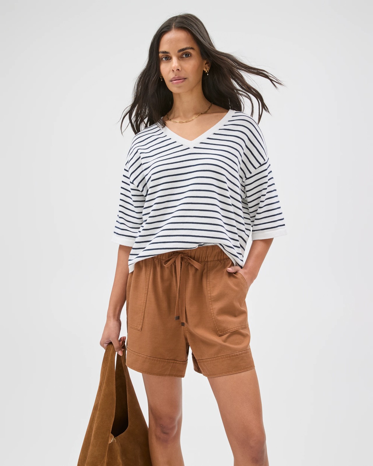 Slub Seam Detail Shorts - Butterscotch 3 of 5