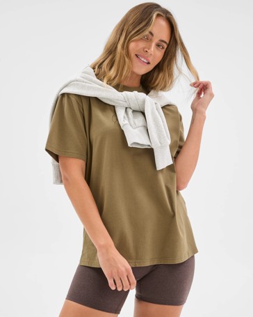 Active Australian Cotton Blend Oversized Graphic T-Shirt