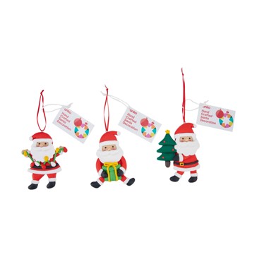 Hand Crafted Santa Decoration, Assorted - Anko