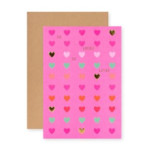 Hallmark Card - Neon Hearts product image