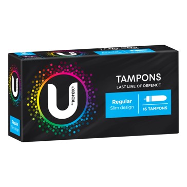 U by Kotex Regular Slim Tampons - 16 Pack