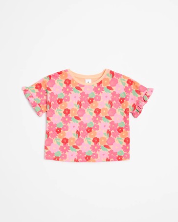 Frill Sleeve T-shirt