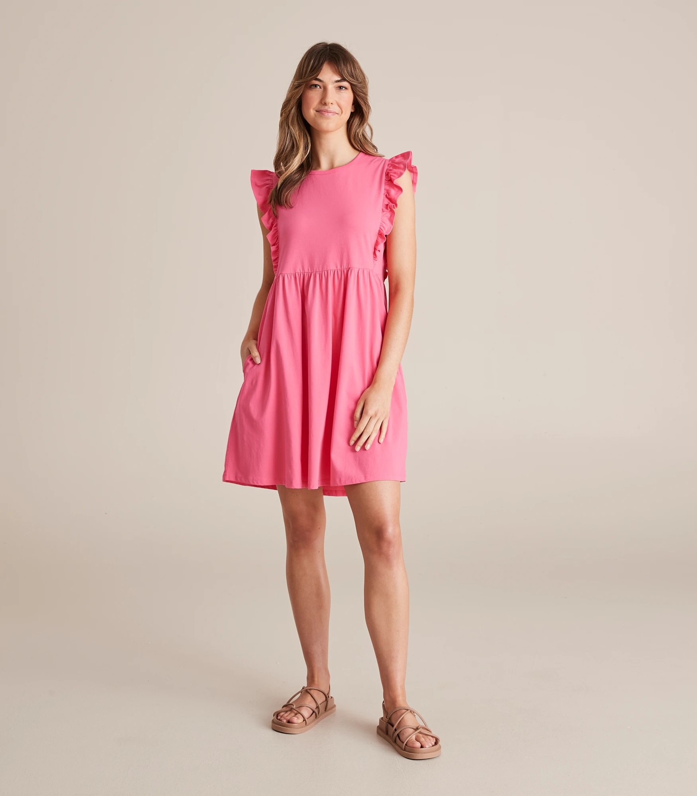 Frill Front Jersey Mini Dress Target Australia