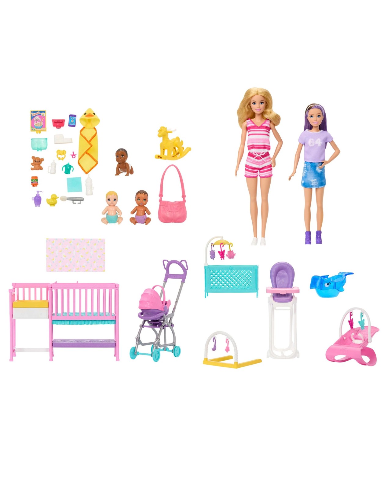 Barbie & Skipper Dolls with 3 Babies and Furniture & Accessories 3 of 6