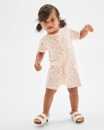 Baby Organic Cotton Zip Romper 2 Pack