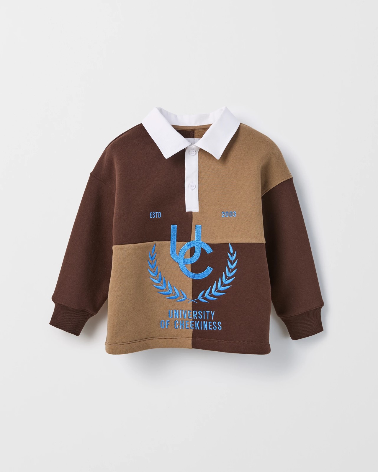 Australian Cotton Blend Heavyweight Oversized Rugby Jumper - Brown 5 of 6