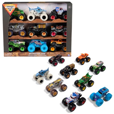 Monster Jam, Official 9-Pack of 1:64 Scale Die-Cast Monster Trucks