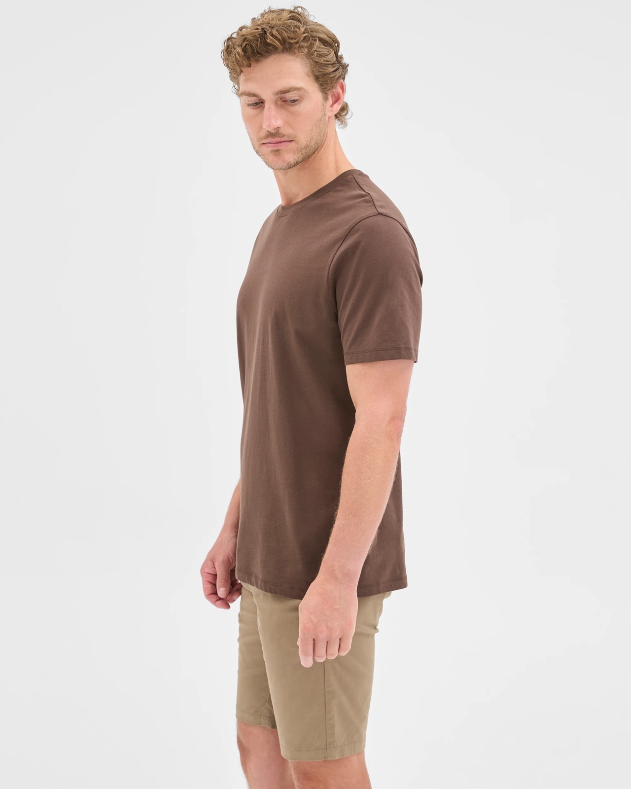Australian Cotton Slim Chino Shorts - Walnut 3 of 5