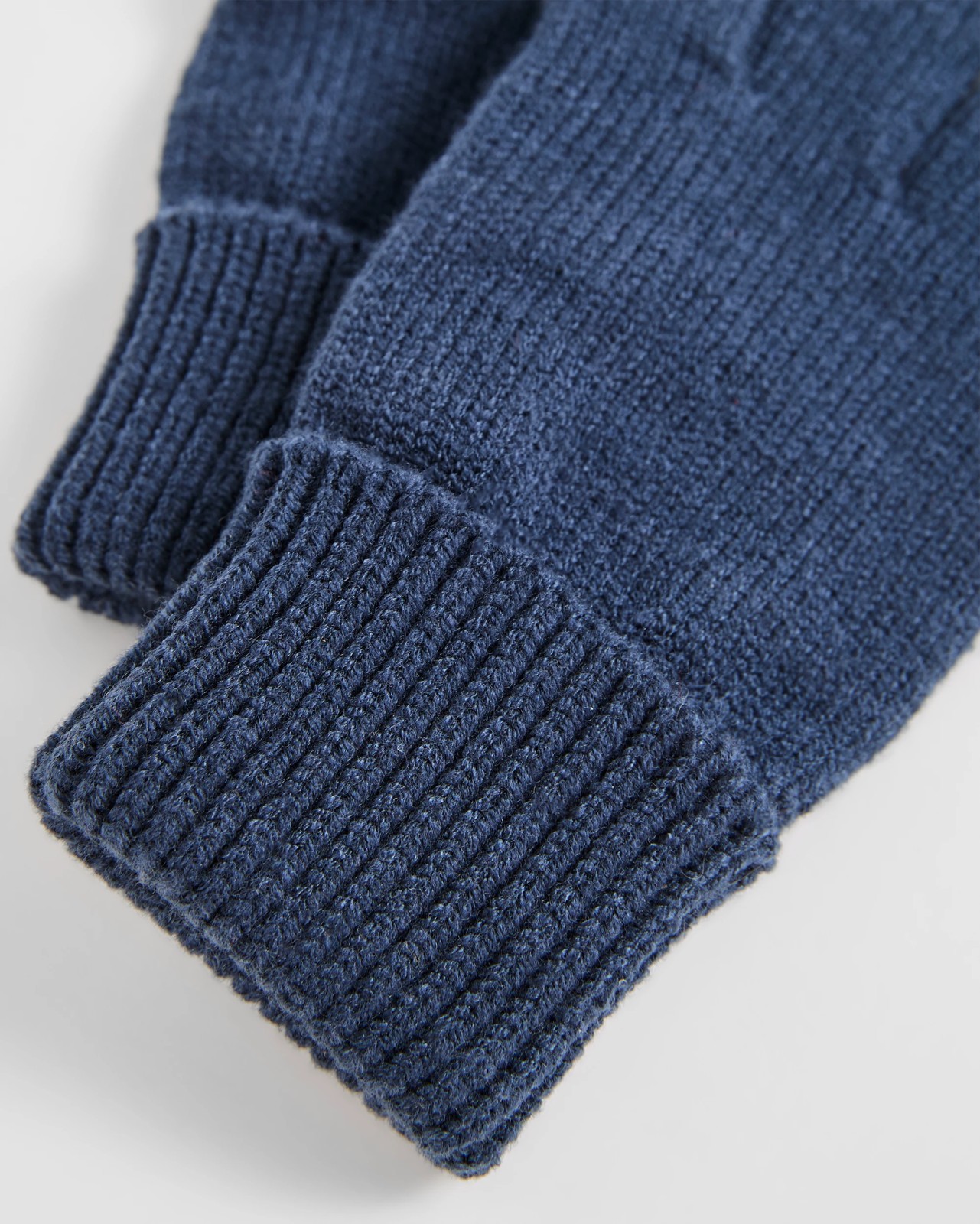 Essential Rib Knit Gloves - Navy 2 of 2
