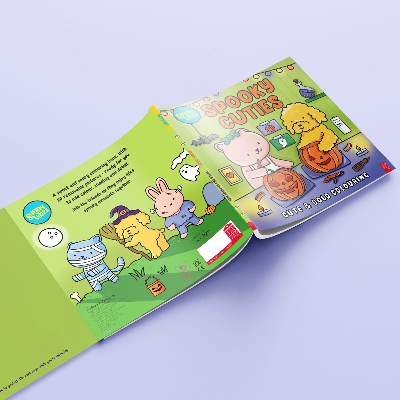 Sunny Vibes: Spooky Cuties Cute & Bold Colouring Book 4 of 5