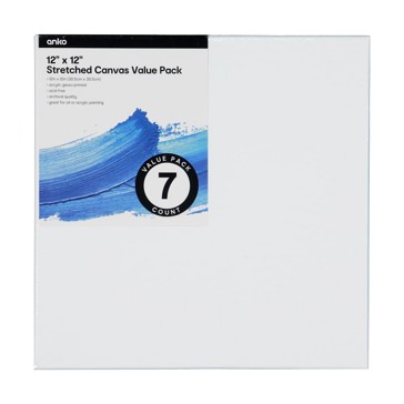 12in. x 12in. Stretch Canvas  7 Pack - Anko