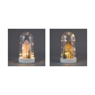 Light Up Cloche Scene, Assorted - Anko