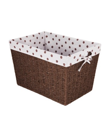Anko Large Paper Rope Basket with Polka Dot Liner - Beige