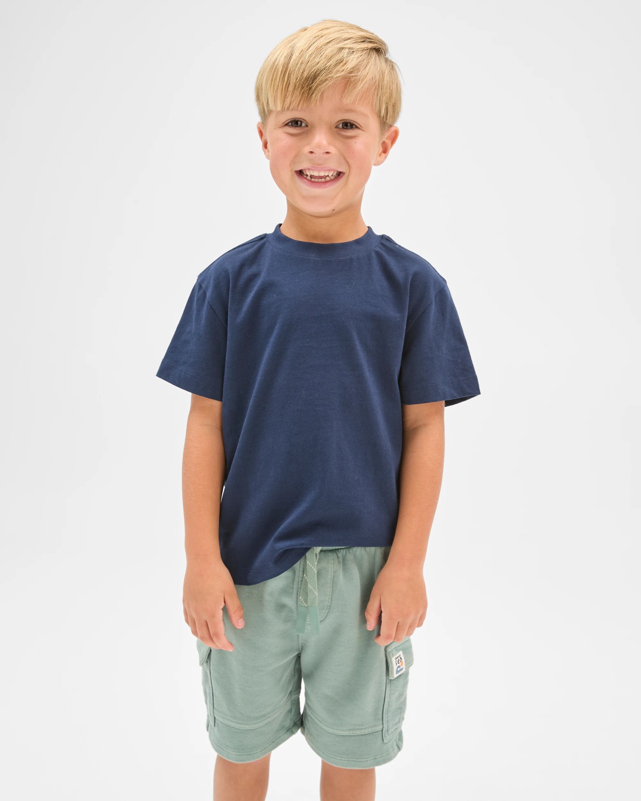 Australian Cotton Washed Shorts - Green 3 of 5