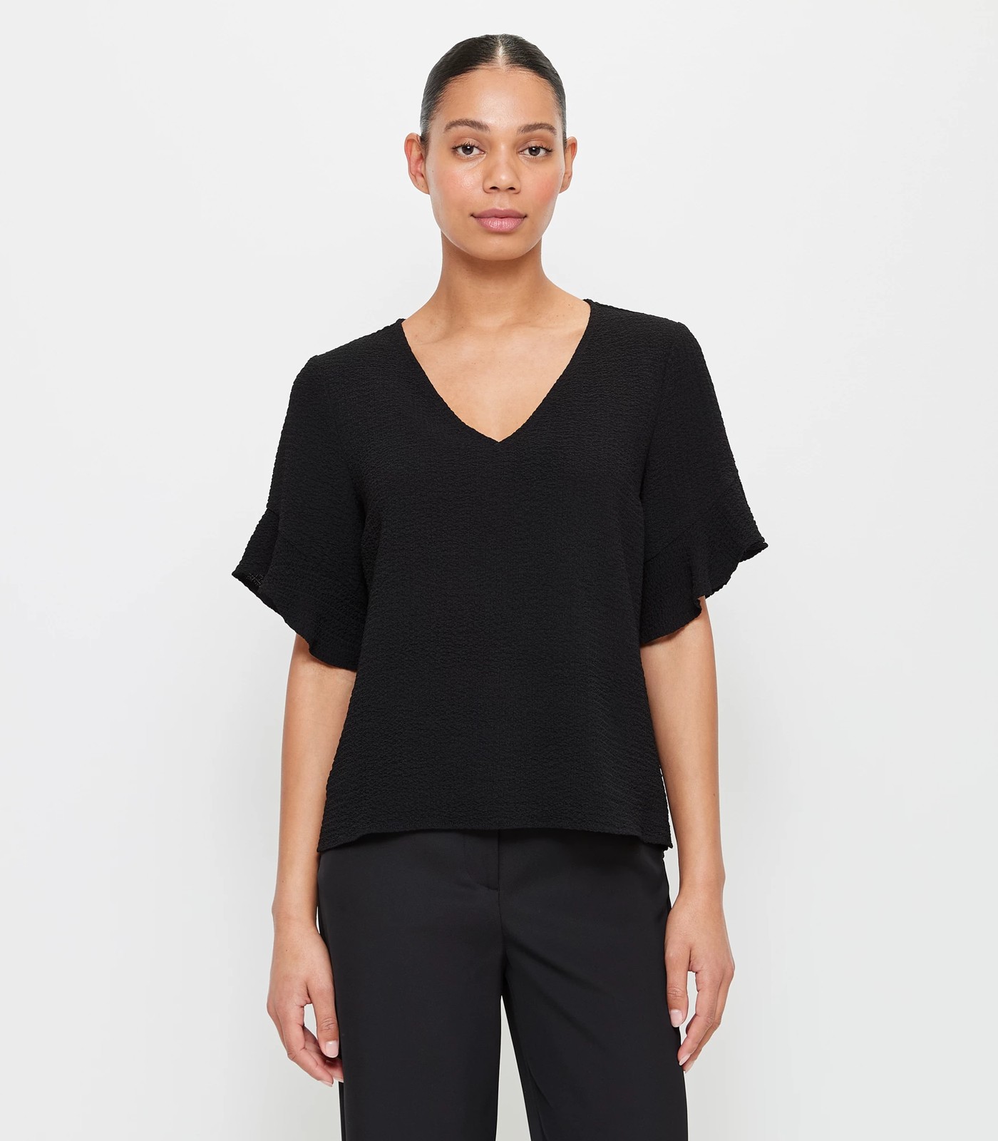 Queenie Woven V-Neck Shell Top - Preview | Target Australia