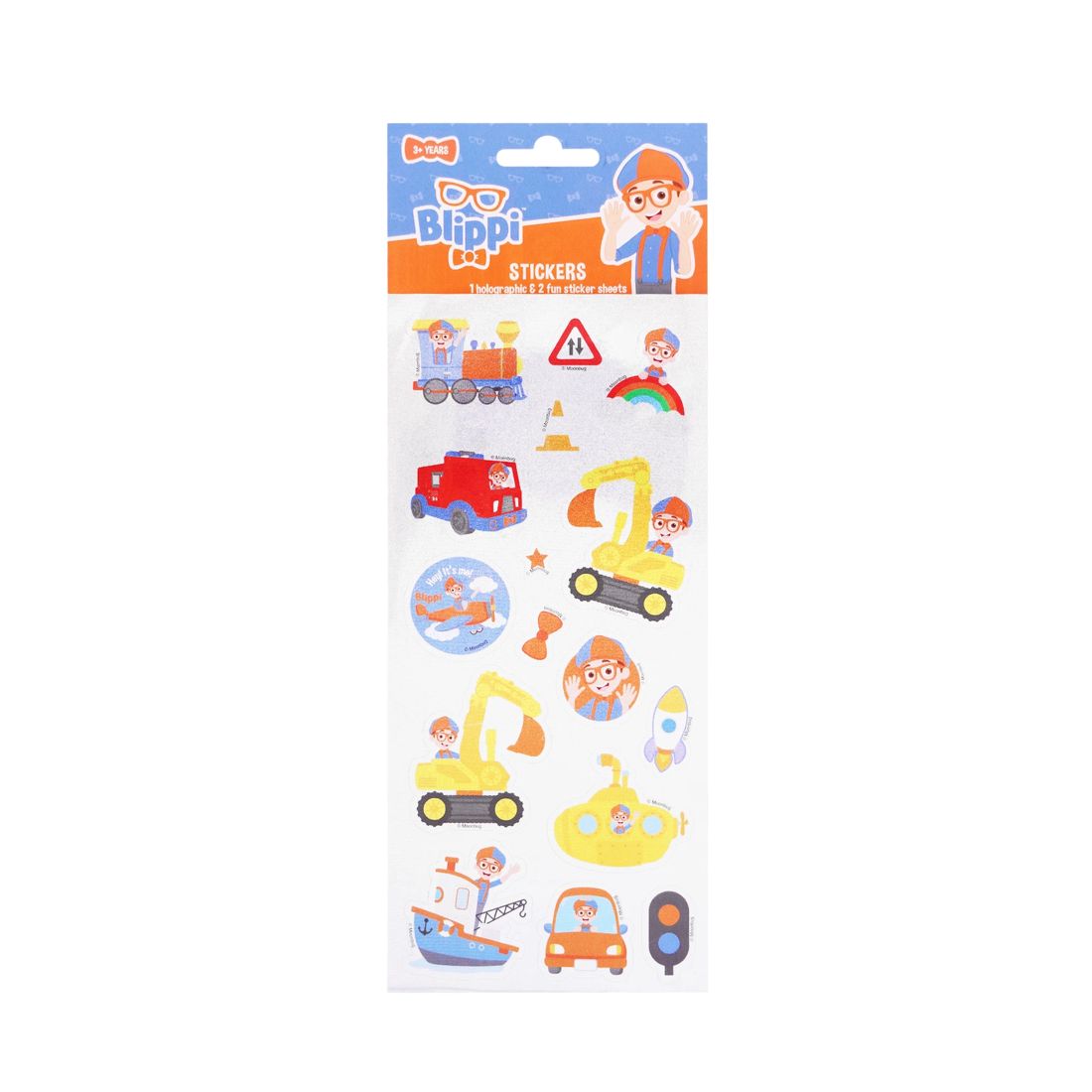 Blippi 3 Pack Holographic Stickers Target Australia