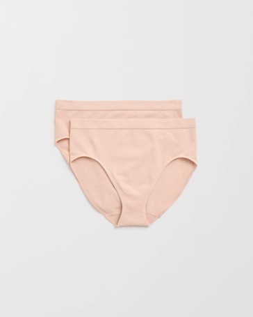 Australian Cotton Blend 2 Pack Seamfree Midi Briefs