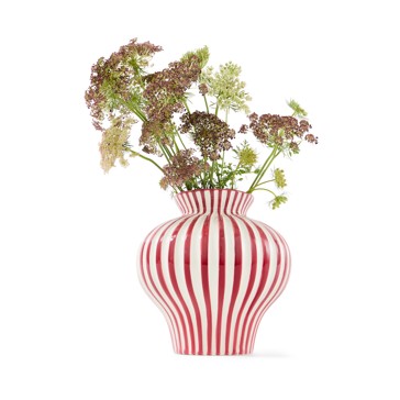 Red Stripe Ceramic Vase - Anko