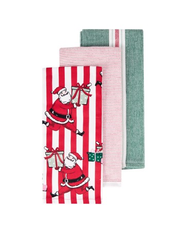 Anko 3 Pack Santa Tea Towels