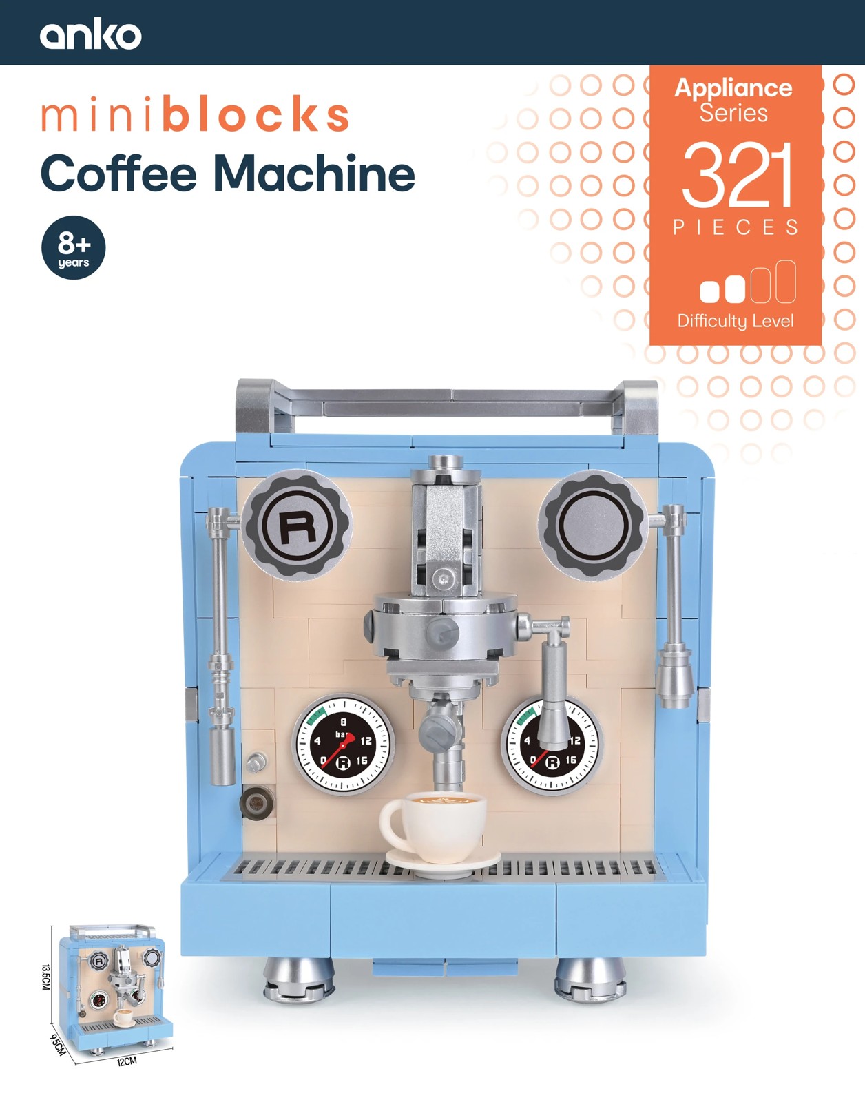 321 Piece Mini Blocks Appliance Series: Coffee Machine 4 of 4