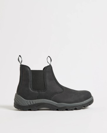 Graphite Genuine Leather Slip-On Safety Work Boots