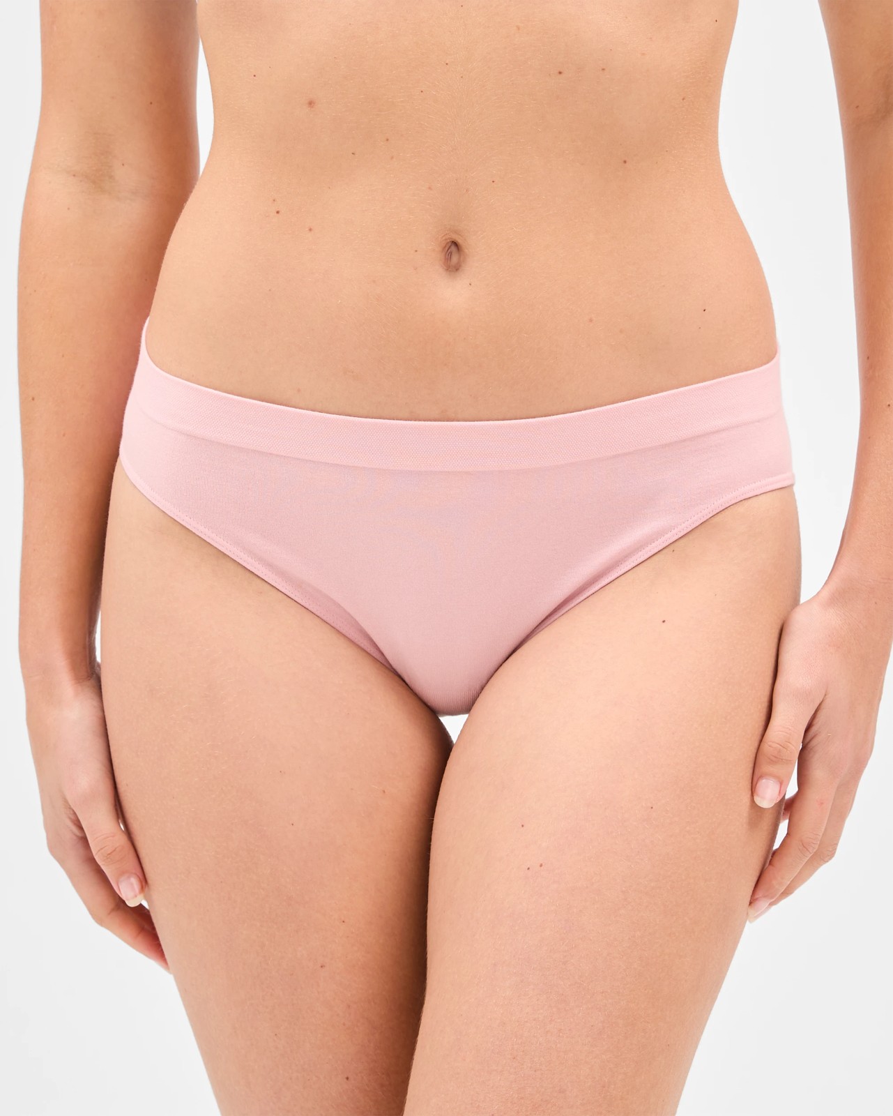 Australian Cotton Blend 2 Pack Seamfree Bikini Briefs - Soft Rose 2 of 4