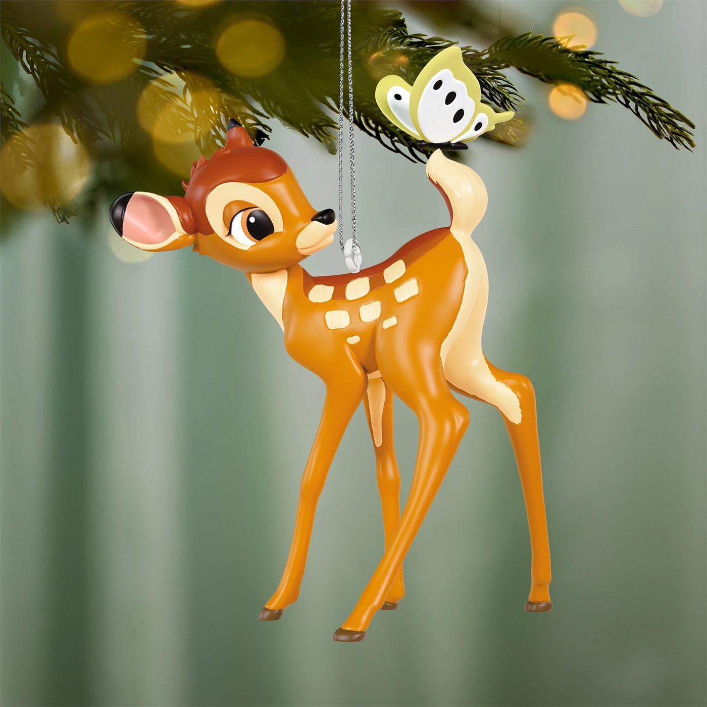 Hallmark Keepsake Christmas Bambi and Butterfly Ornament 2 of 6
