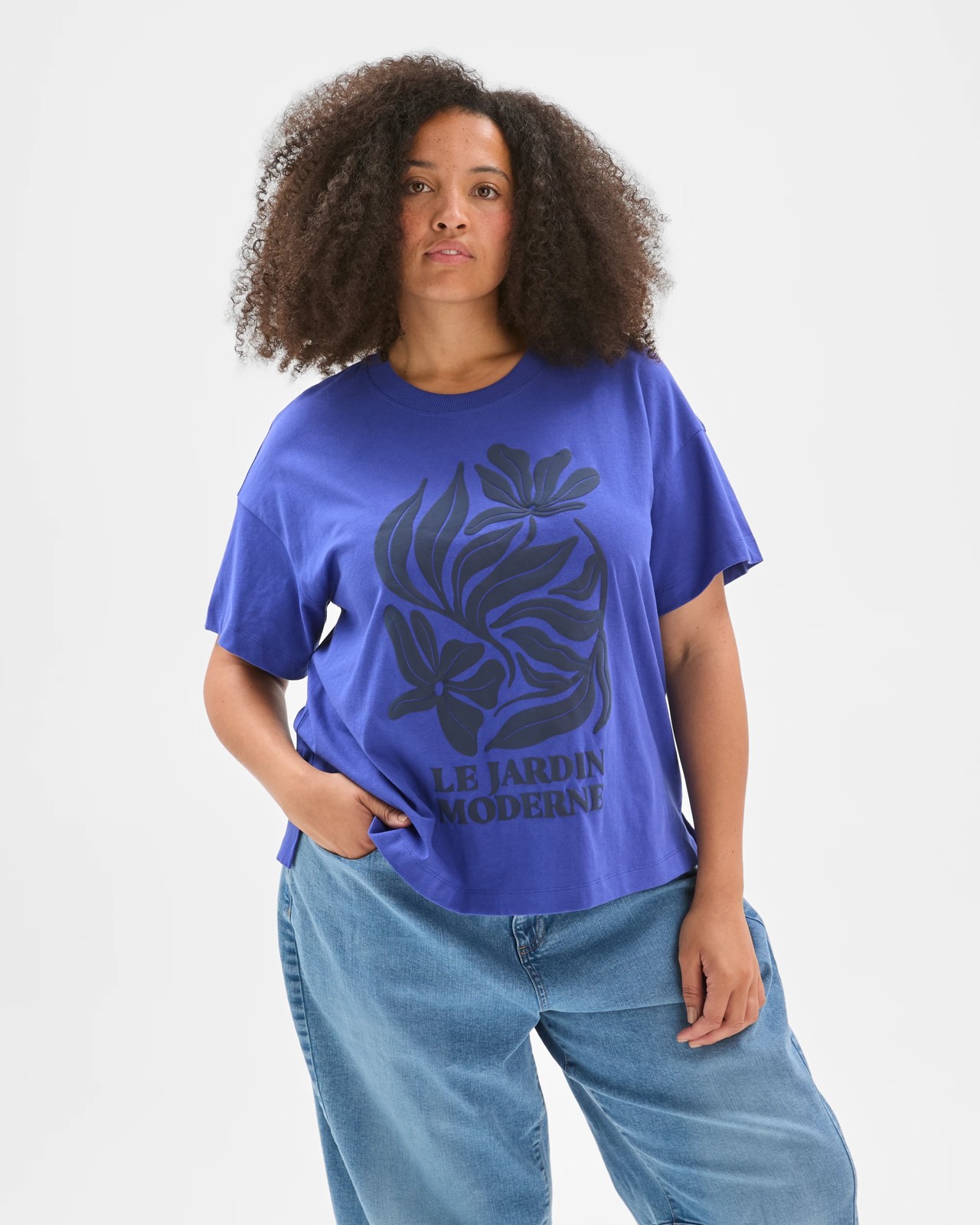 Plus Size Australian Cotton Graphic Split Hem T-Shirt 2 of 6