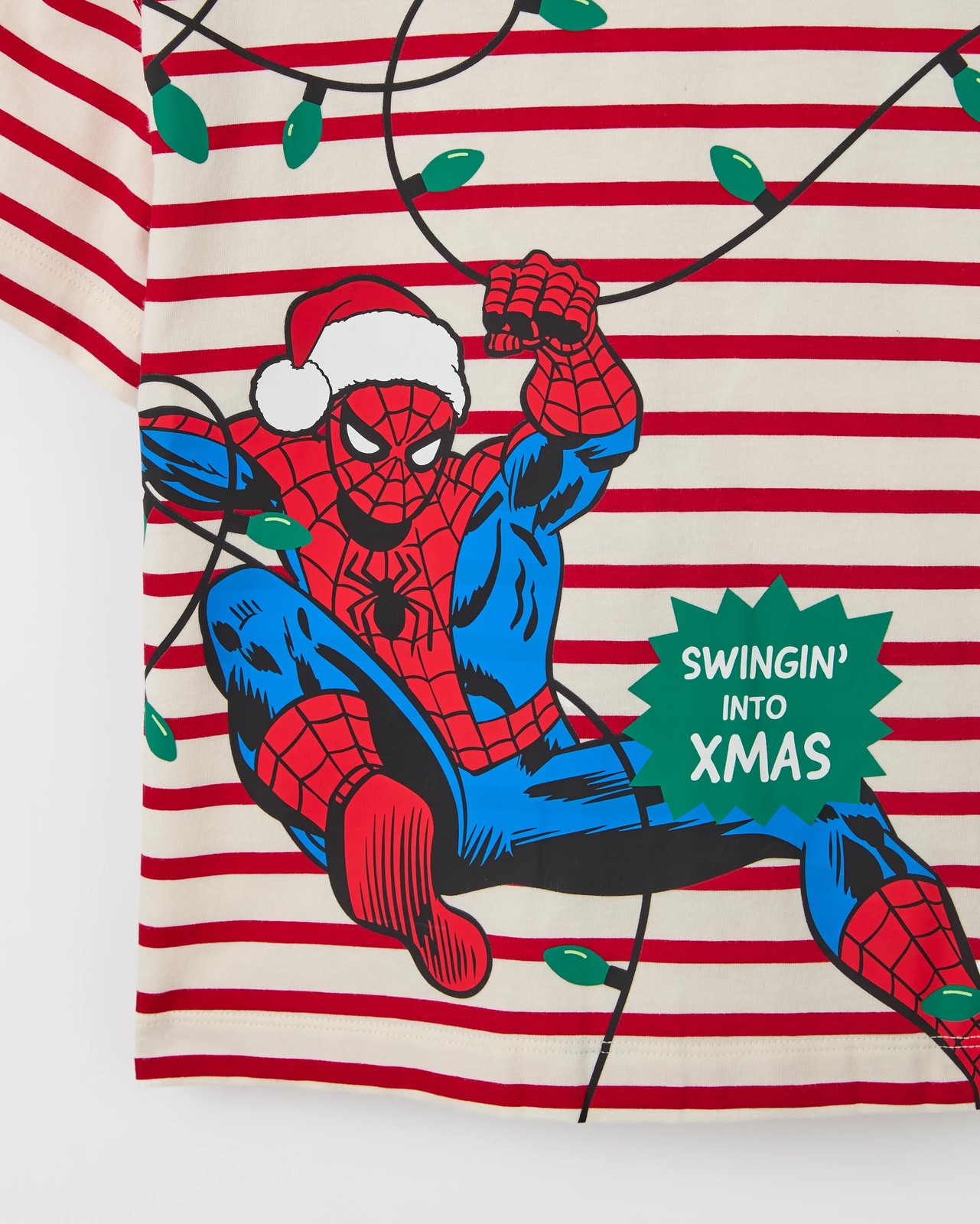 Licensed Marvel Spider-Man Australian Cotton Oversized Christmas T-Shirt 5 of 5