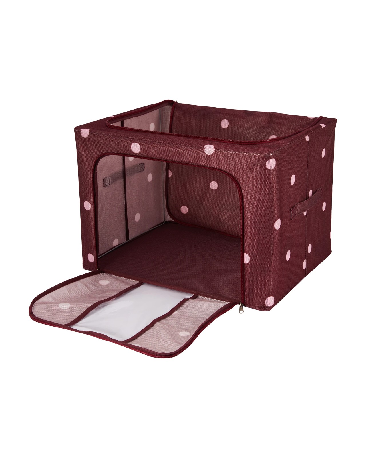 Anko Linen Look Collapsible Box with Window - Large - Polka Dot 6 of 6