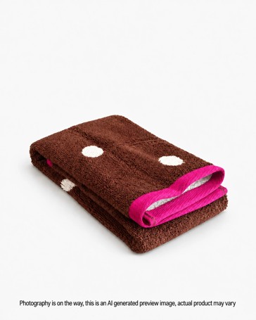Senna Australian Cotton Polka Dot Hand Towel - Tiramisu